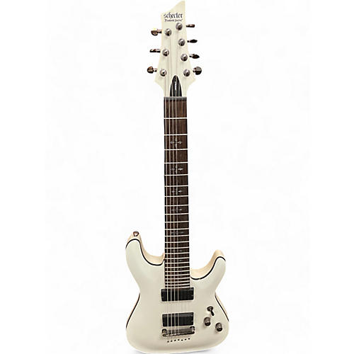 Schecter Guitar Research Used Schecter Guitar Research Demon 7 String Alpine White Solid Body Electric Guitar Alpine White