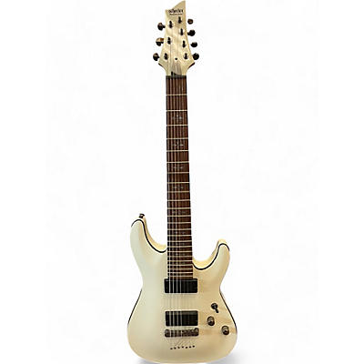 Schecter Guitar Research Used Schecter Guitar Research Demon 7 String Alpine White Solid Body Electric Guitar