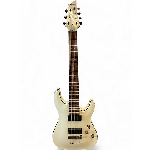 Schecter Guitar Research Used Schecter Guitar Research Demon 7 String Alpine White Solid Body Electric Guitar Alpine White