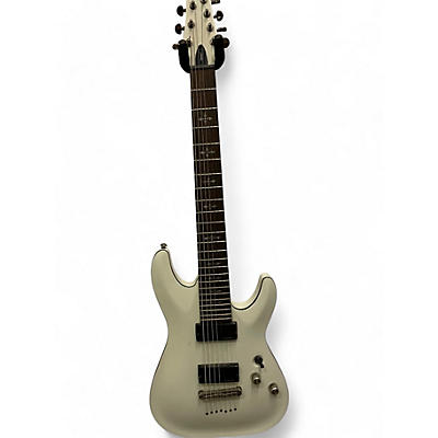 Used Schecter Guitar Research Demon 7 String Alpine White Solid Body Electric Guitar