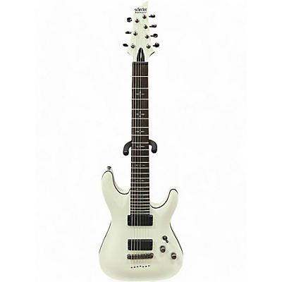 Used Schecter Guitar Research Demon 7 String Alpine White Solid Body Electric Guitar