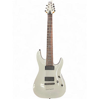 Used Schecter Guitar Research Demon 7 String Alpine White Solid Body Electric Guitar