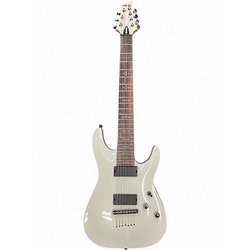 Used Schecter Guitar Research Demon 7 String Alpine White Solid Body Electric Guitar Alpine White