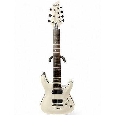 Used Schecter Guitar Research Demon 7 String Alpine White Solid Body Electric Guitar