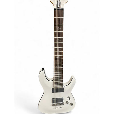 Used Schecter Guitar Research Demon 7 String Alpine White Solid Body Electric Guitar