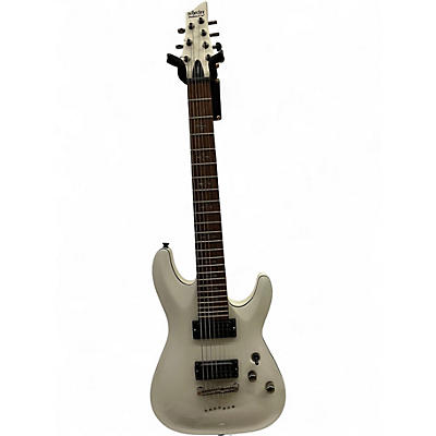 Used Schecter Guitar Research Demon 7 String Alpine White Solid Body Electric Guitar