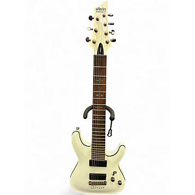 Used Schecter Guitar Research Demon 7 String Alpine White Solid Body Electric Guitar