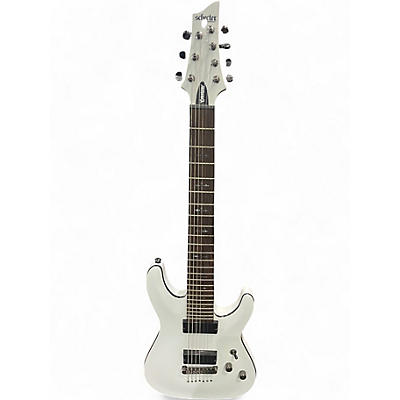 Used Schecter Guitar Research Demon 7 String Alpine White Solid Body Electric Guitar