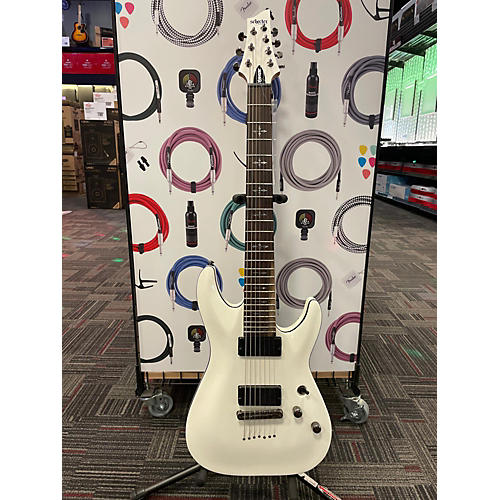 Schecter Guitar Research Used Schecter Guitar Research Demon 7 String Antique White Solid Body Electric Guitar Antique White