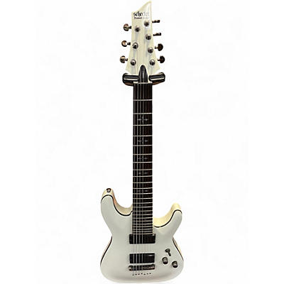 Used Schecter Guitar Research Demon 7 String Arctic White Solid Body Electric Guitar