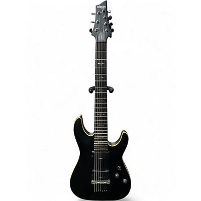 Used Schecter Guitar Research Demon 7 String Black Solid Body Electric Guitar