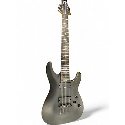 Used Schecter Guitar Research Demon 7 String Black Solid Body Electric Guitar