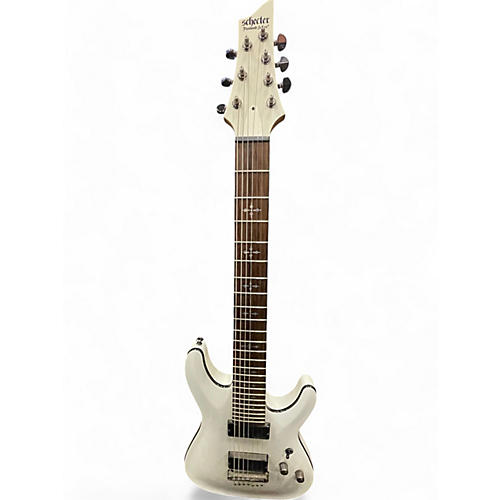 Schecter Guitar Research Used Schecter Guitar Research Demon 7 String Classic White Solid Body Electric Guitar Classic White