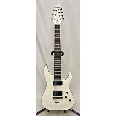 Schecter Guitar Research Used Schecter Guitar Research Demon 7 String Cream Solid Body Electric Guitar