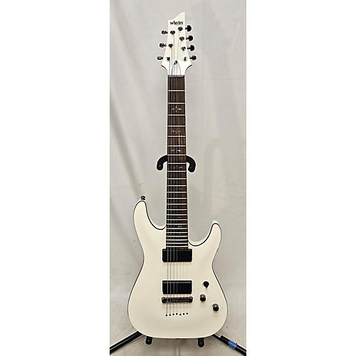 Schecter Guitar Research Used Schecter Guitar Research Demon 7 String Cream Solid Body Electric Guitar Cream