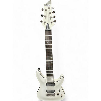 Schecter Guitar Research Used Schecter Guitar Research Demon 7 String Olympic White Solid Body Electric Guitar