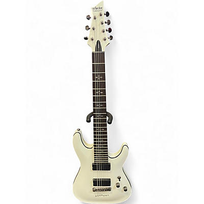 Used Schecter Guitar Research Demon 7 String Trans White Solid Body Electric Guitar