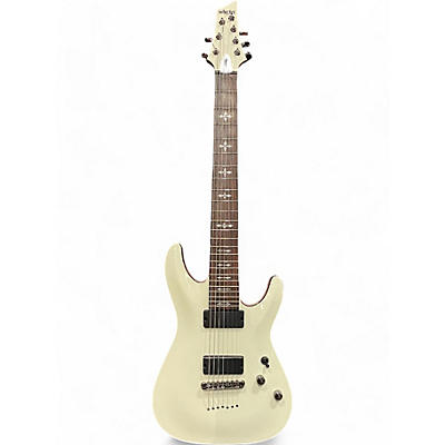 Schecter Guitar Research Used Schecter Guitar Research Demon 7 String Vintage White Solid Body Electric Guitar