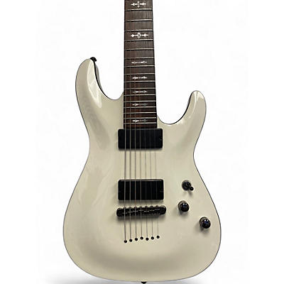 Schecter Guitar Research Used Schecter Guitar Research Demon 7 String Vintage White Solid Body Electric Guitar