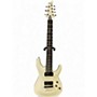 Used Schecter Guitar Research Demon 7 String Vintage White Solid Body Electric Guitar Vintage White