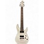 Used Schecter Guitar Research Demon 7 String Vintage White Solid Body Electric Guitar Vintage White