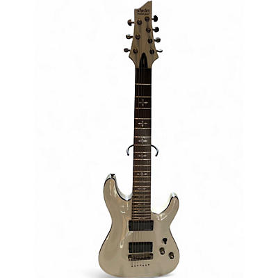 Used Schecter Guitar Research Demon 7 String Vintage White Solid Body Electric Guitar