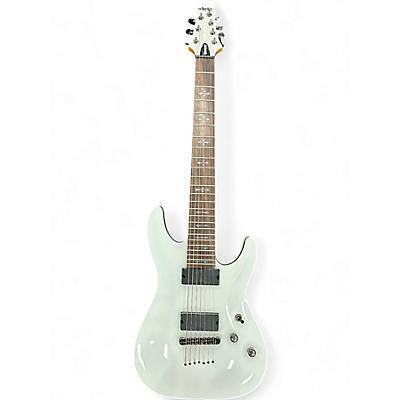 Used Schecter Guitar Research Demon 7 String Vintage White Solid Body Electric Guitar
