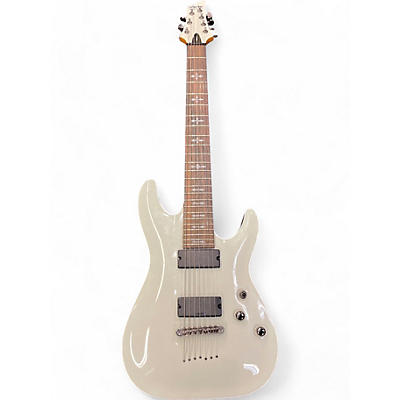 Schecter Guitar Research Used Schecter Guitar Research Demon 7 String WHITE  Solid Body Electric Guitar