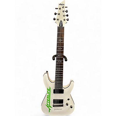 Schecter Guitar Research Used Schecter Guitar Research Demon 7 String WHITE Solid Body Electric Guitar