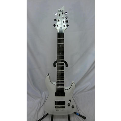 Schecter Guitar Research Used Schecter Guitar Research Demon 7 String White Solid Body Electric Guitar