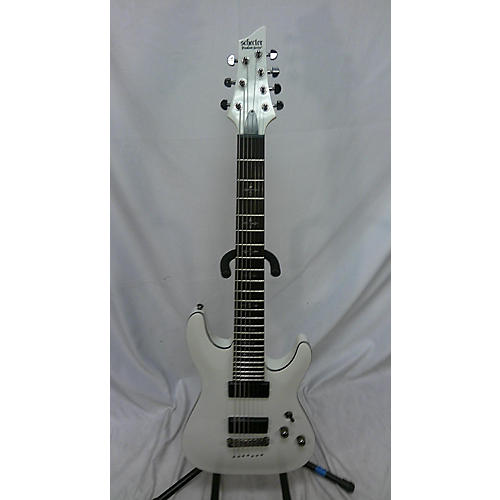 Schecter Guitar Research Used Schecter Guitar Research Demon 7 String White Solid Body Electric Guitar White