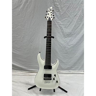 Schecter Guitar Research Used Schecter Guitar Research Demon 7 String White Solid Body Electric Guitar