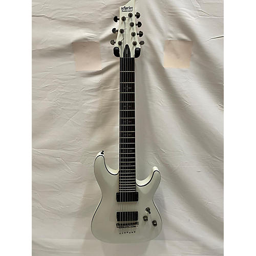 Schecter Guitar Research Used Schecter Guitar Research Demon 7 String White Solid Body Electric Guitar White