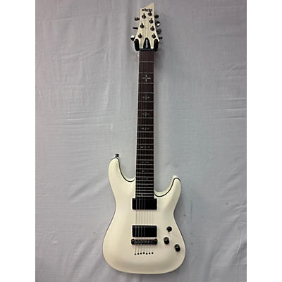 Schecter Guitar Research Used Schecter Guitar Research Demon 7 String White Solid Body Electric Guitar