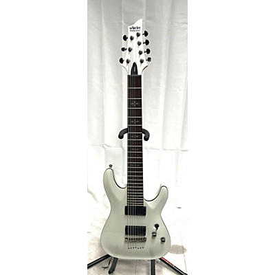 Schecter Guitar Research Used Schecter Guitar Research Demon 7 String White Solid Body Electric Guitar