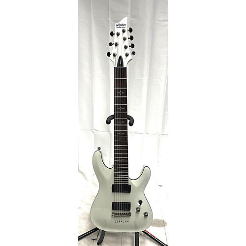 Schecter Guitar Research Used Schecter Guitar Research Demon 7 String White Solid Body Electric Guitar White