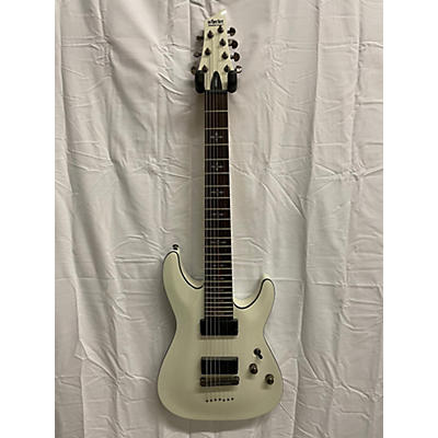 Schecter Guitar Research Used Schecter Guitar Research Demon 7 String White Solid Body Electric Guitar