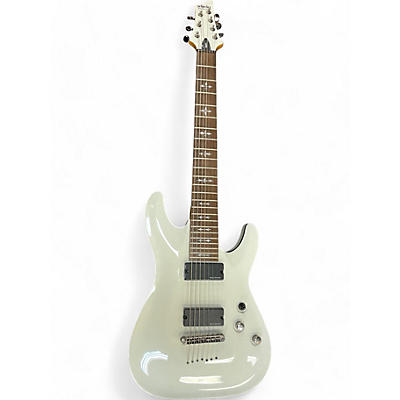 Schecter Guitar Research Used Schecter Guitar Research Demon 7 String White Solid Body Electric Guitar