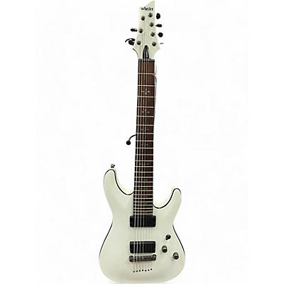 Schecter Guitar Research Used Schecter Guitar Research Demon 7 String White Solid Body Electric Guitar