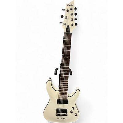 Schecter Guitar Research Used Schecter Guitar Research Demon 7 String White Solid Body Electric Guitar