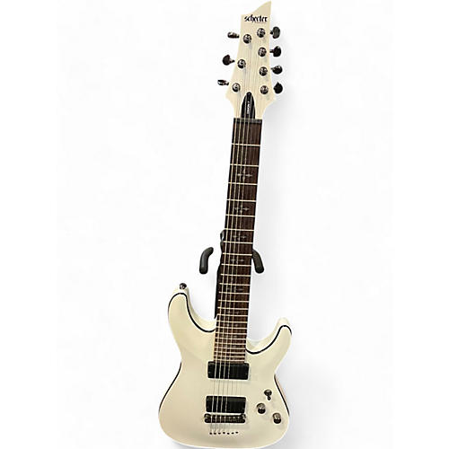 Schecter Guitar Research Used Schecter Guitar Research Demon 7 String White Solid Body Electric Guitar White