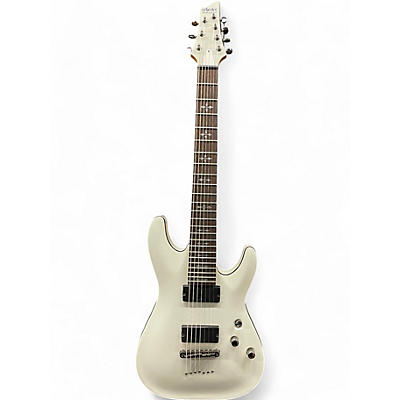 Schecter Guitar Research Used Schecter Guitar Research Demon 7 String White Solid Body Electric Guitar