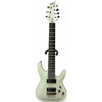 Schecter Guitar Research Used Schecter Guitar Research Demon 7 String White Solid Body Electric Guitar