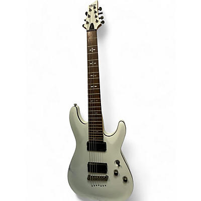 Schecter Guitar Research Used Schecter Guitar Research Demon 7 String White Solid Body Electric Guitar