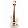 Used Schecter Guitar Research Demon 7 String White Solid Body Electric Guitar White