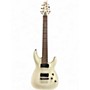 Used Schecter Guitar Research Demon 7 String White Solid Body Electric Guitar White