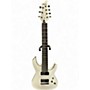 Used Schecter Guitar Research Demon 7 String White Solid Body Electric Guitar White