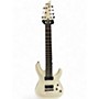Used Schecter Guitar Research Demon 7 String White Solid Body Electric Guitar White