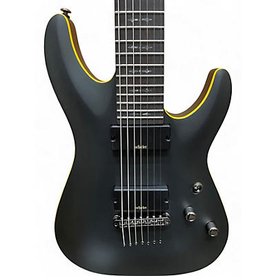 Schecter Guitar Research Used Schecter Guitar Research Demon 7 String aged black satin Solid Body Electric Guitar