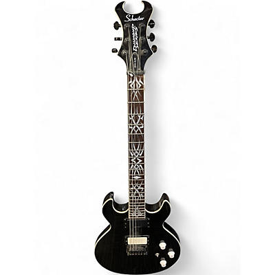 Used Schecter Guitar Research Devil Elite Black Solid Body Electric Guitar